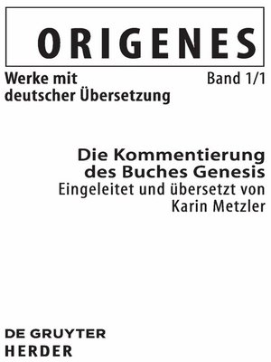 cover image of Die Kommentierung des Buches Genesis